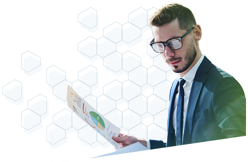 Guy with spreadsheets