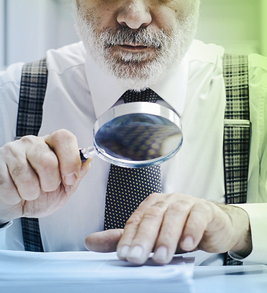 Man holding microscope